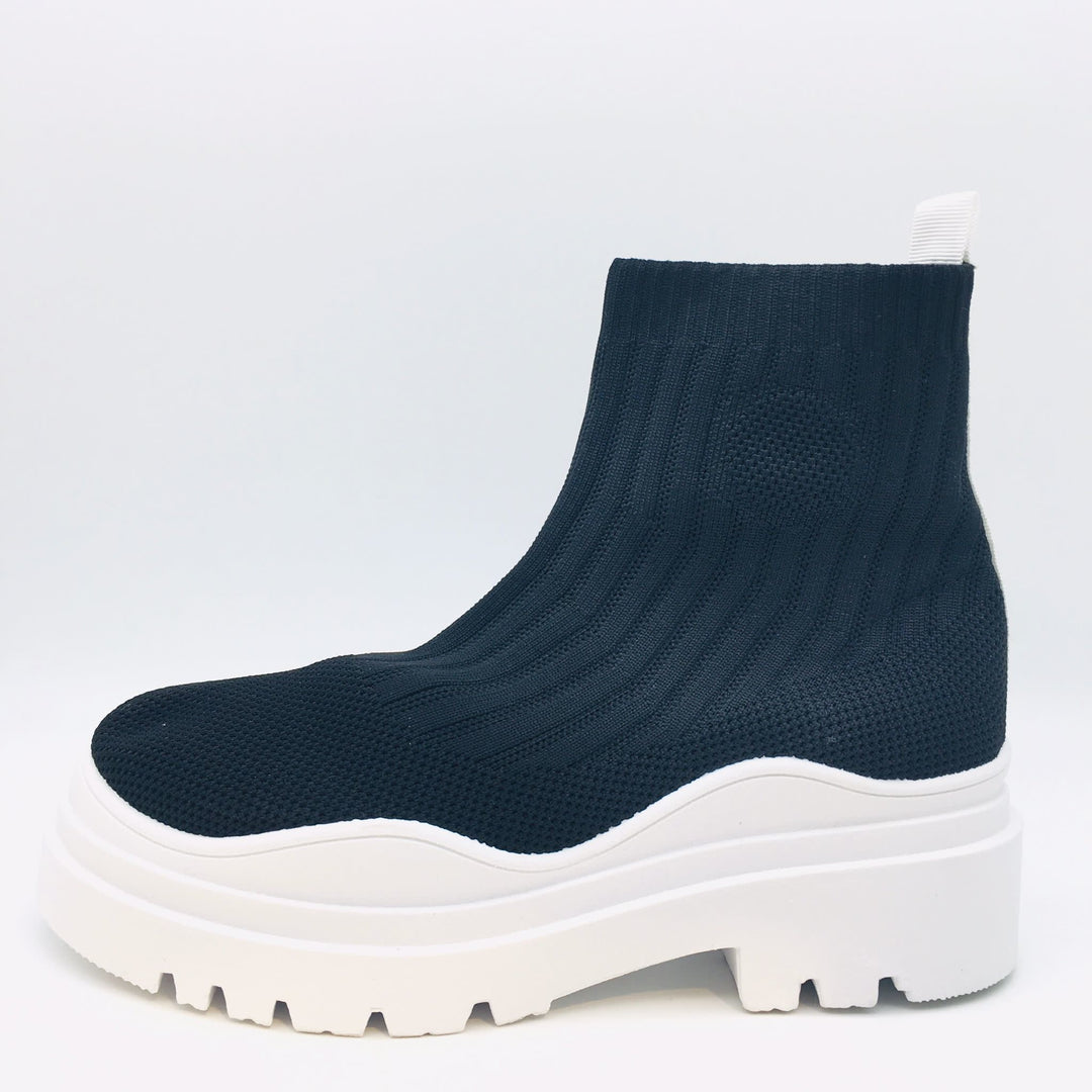 Smile Favorites Sock boots Zwart Witte zool