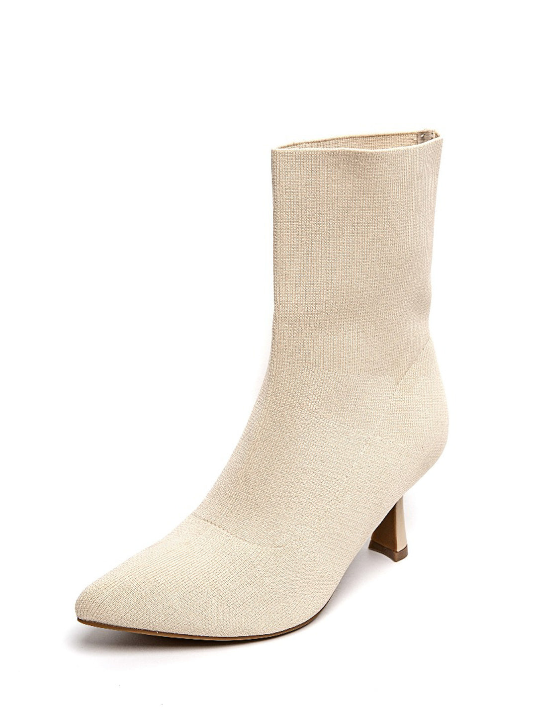 Smile Favorites Sock Heels Beige Kittenheel