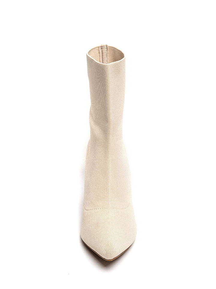 Smile Favorites Sock Heels Beige Kittenheel