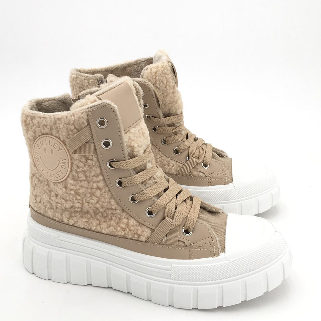Smile Favorites Teddy Sneaker Khaki Smile