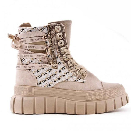 Smile Favorites Veterboots Beige Be Happy