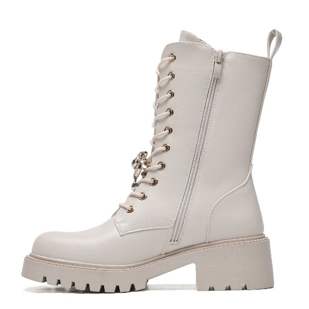Smile Favorites Veterboots Beige Broche