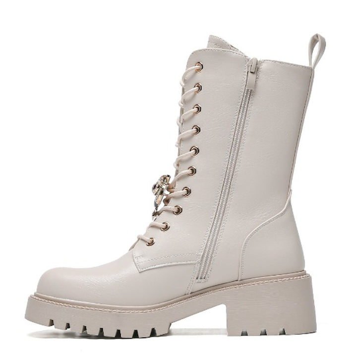 Smile Favorites Veterboots Beige Broche