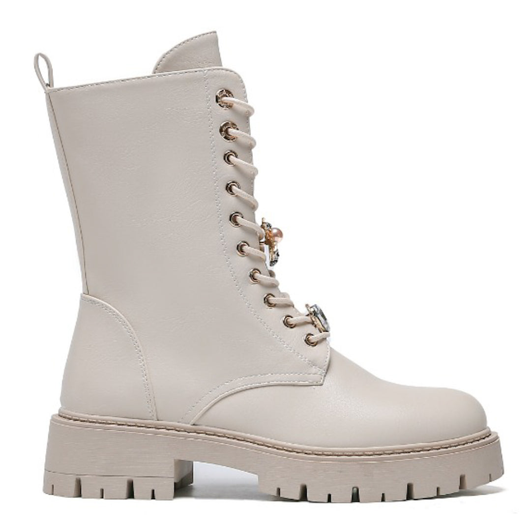 Smile Favorites Veterboots Beige Broches