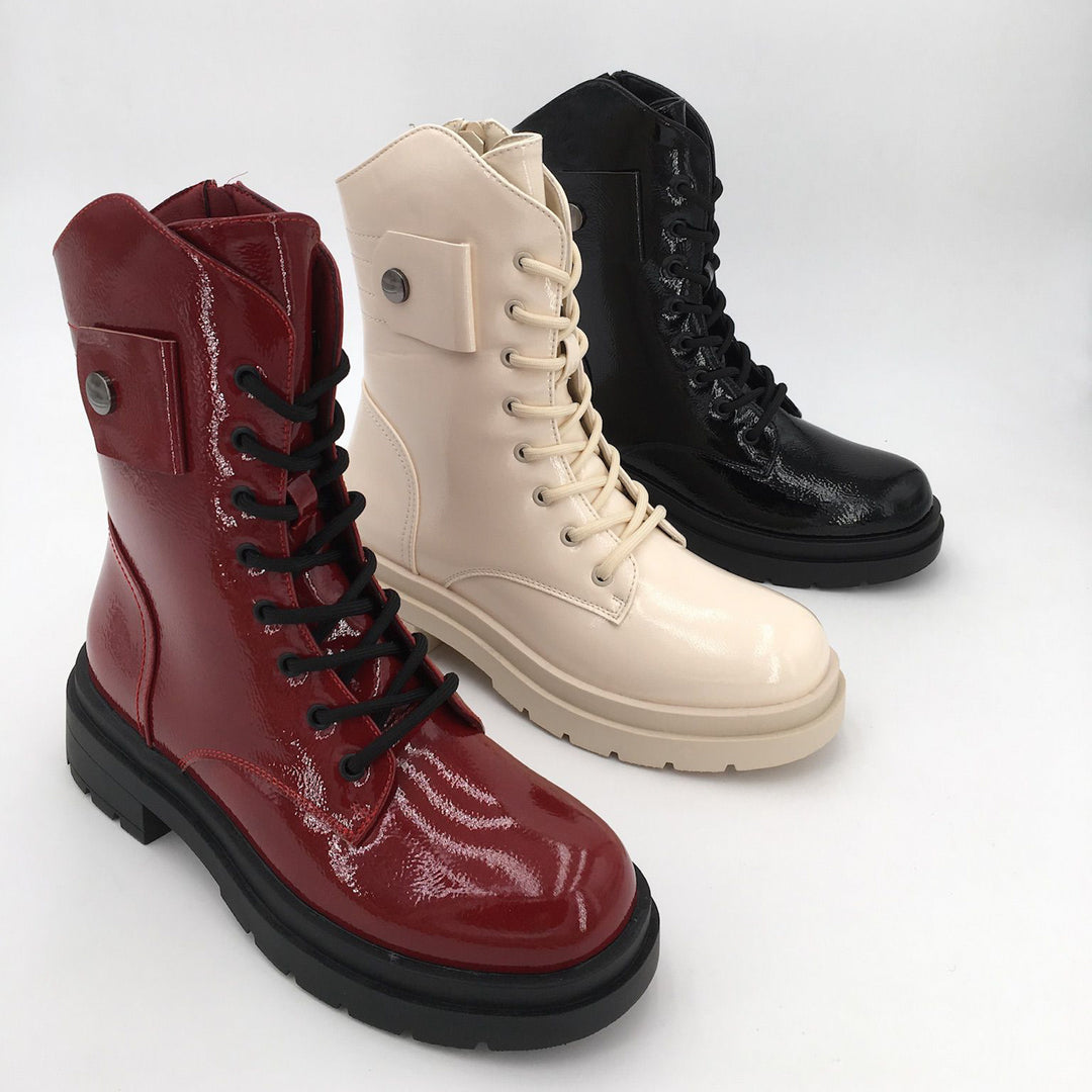 Smile Favorites Veterboots Beige Lak