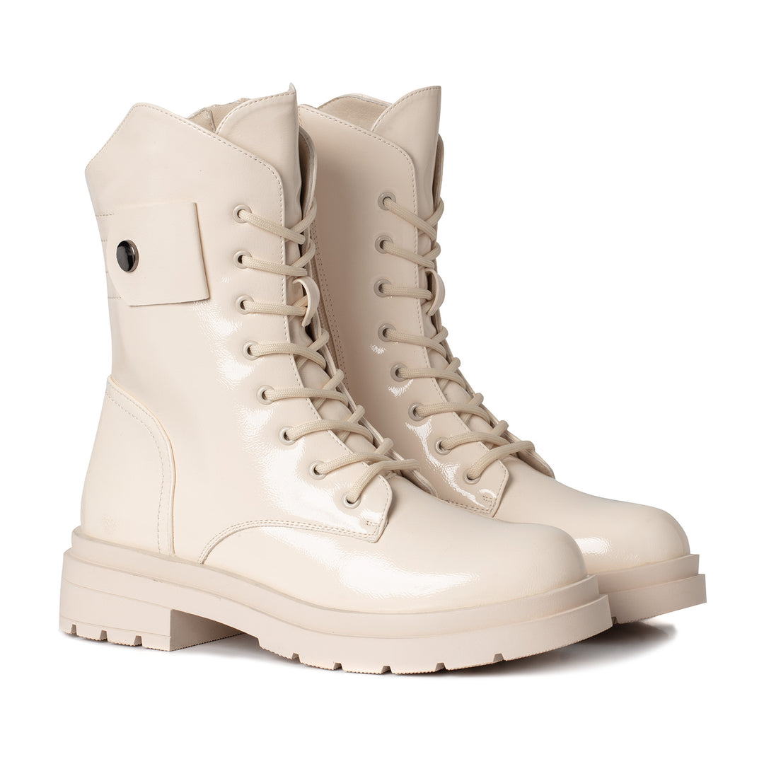 Smile Favorites Veterboots Beige Lak