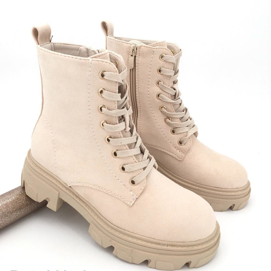 Smile Favorites Veterboots Beige Suède