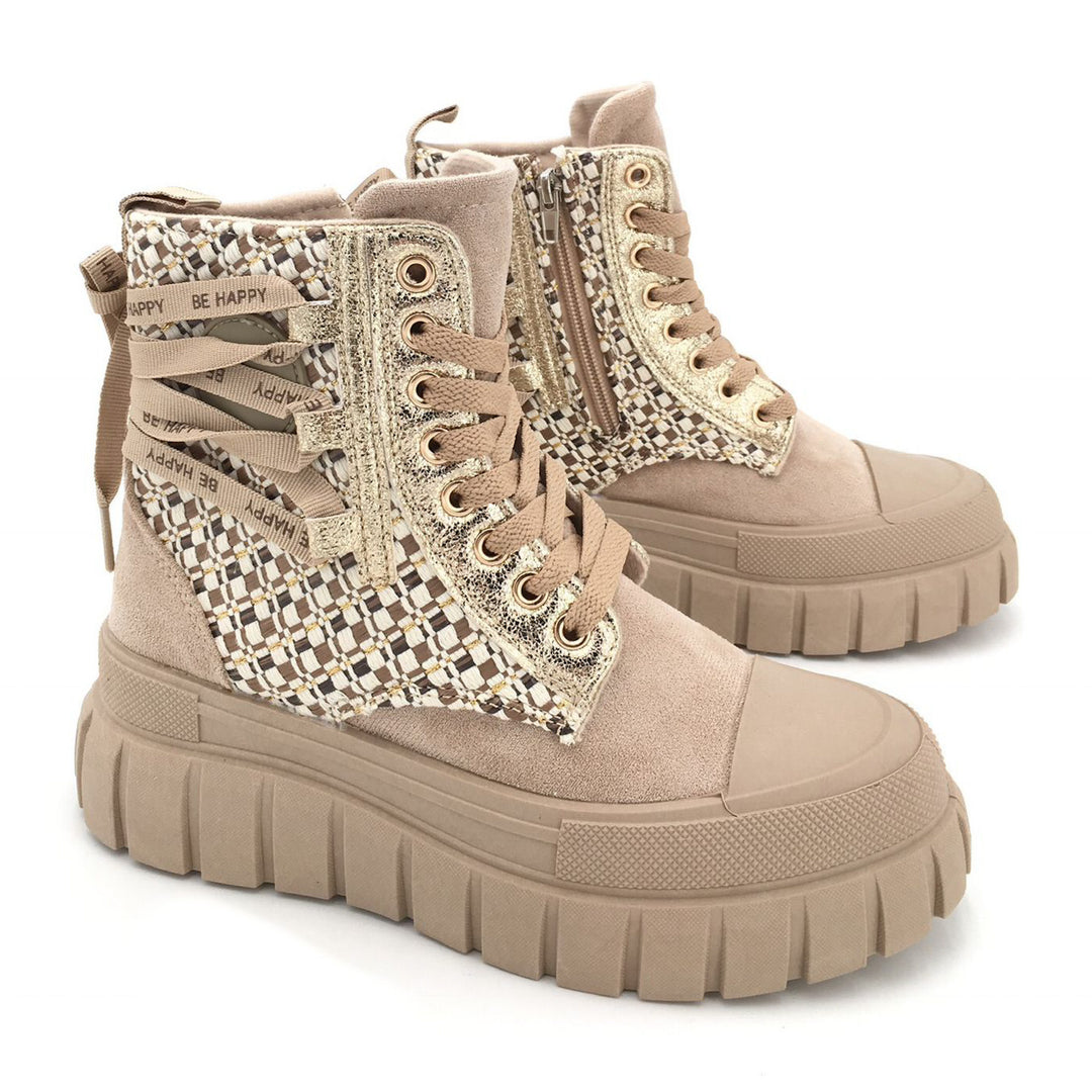 Smile Favorites Veterboots Khaki Suedine Be Happy