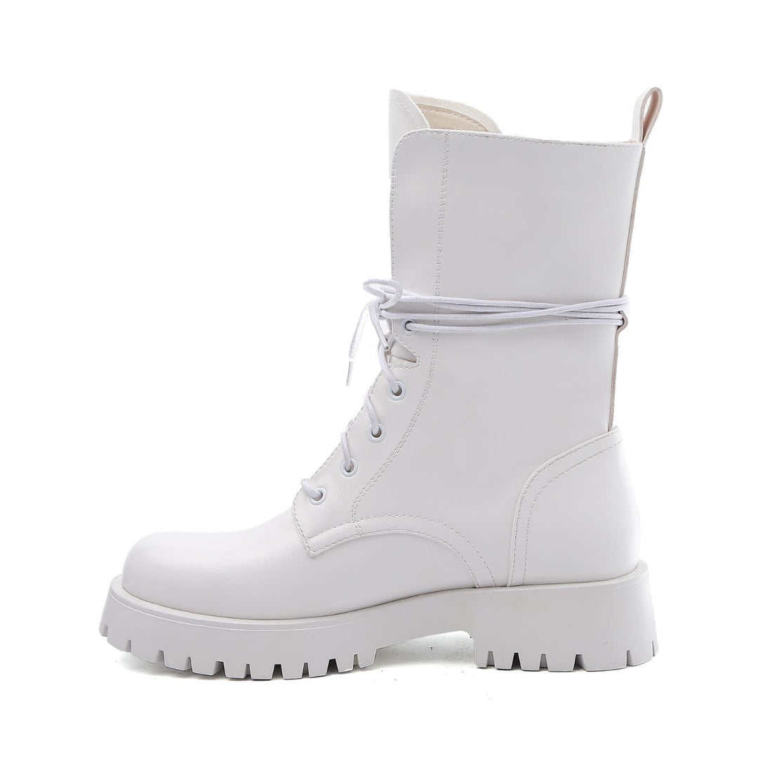 Smile Favorites Veterboots Leatherlook Wit