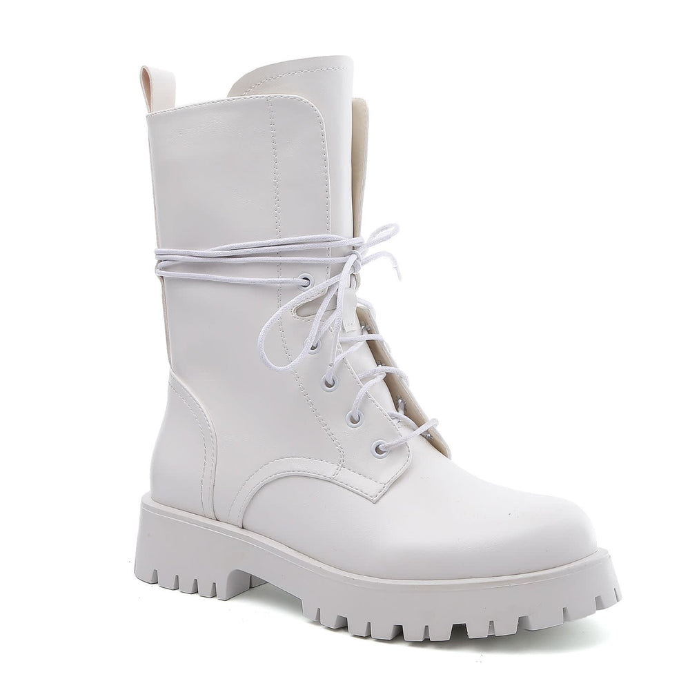 Smile Favorites Veterboots Leatherlook Wit