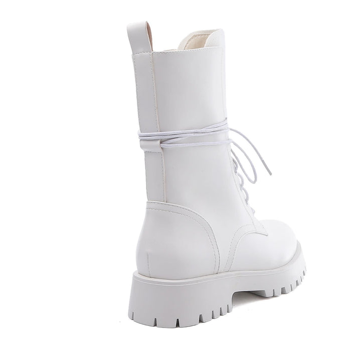 Smile Favorites Veterboots Leatherlook Wit