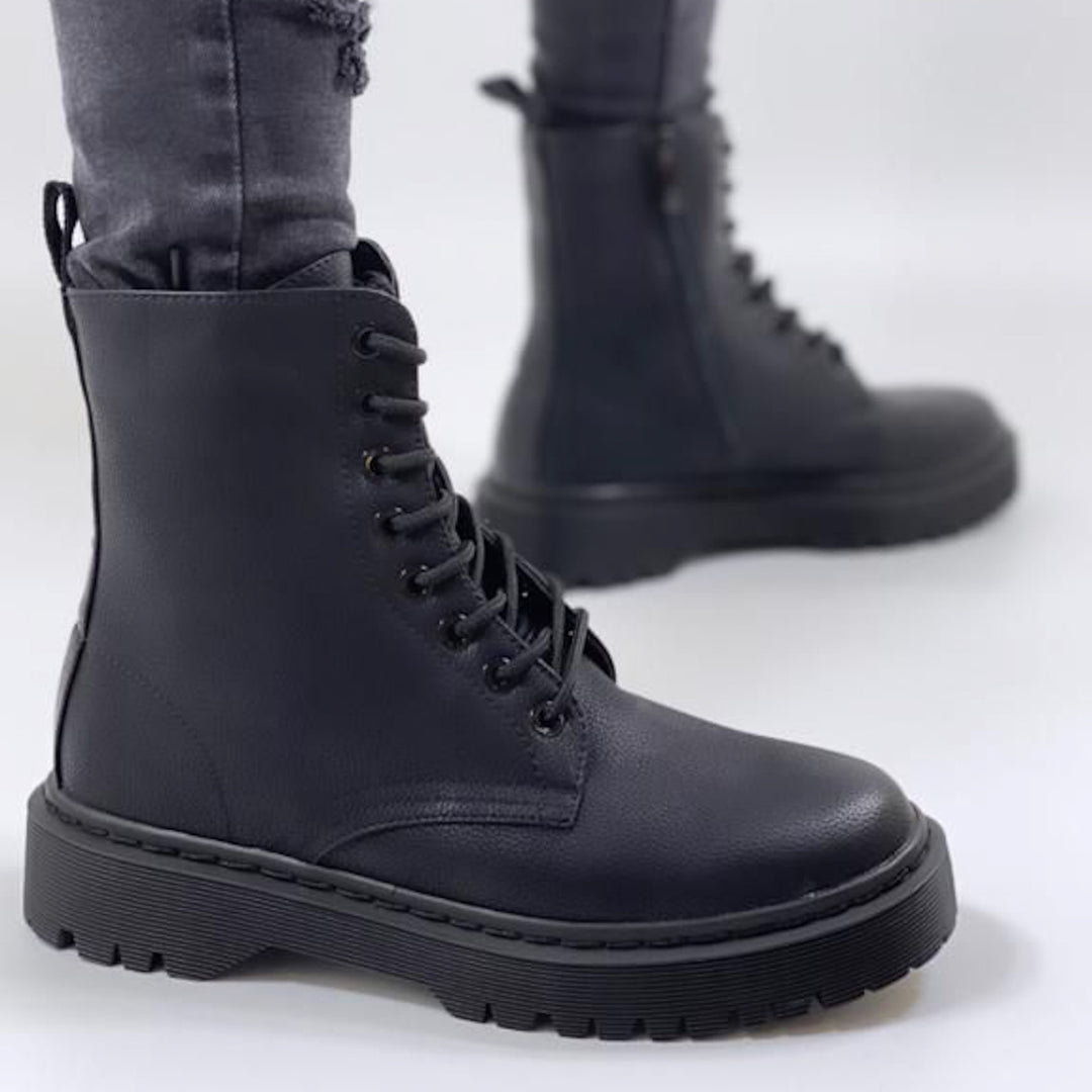 Smile Favorites Veterboots Leatherlook Zwart