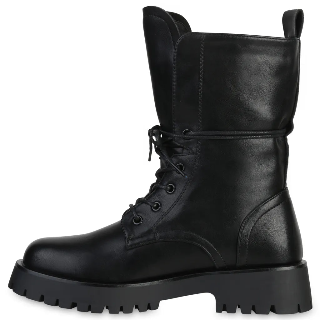 Smile Favorites Veterboots Leatherlook Zwart