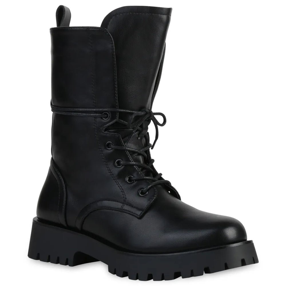 Smile Favorites Veterboots Leatherlook Zwart