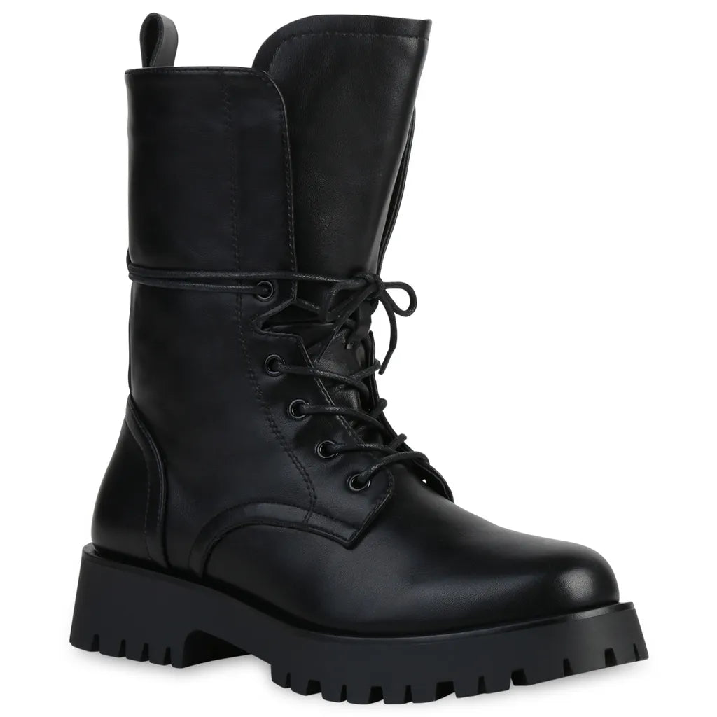 Smile Favorites Veterboots Leatherlook Zwart