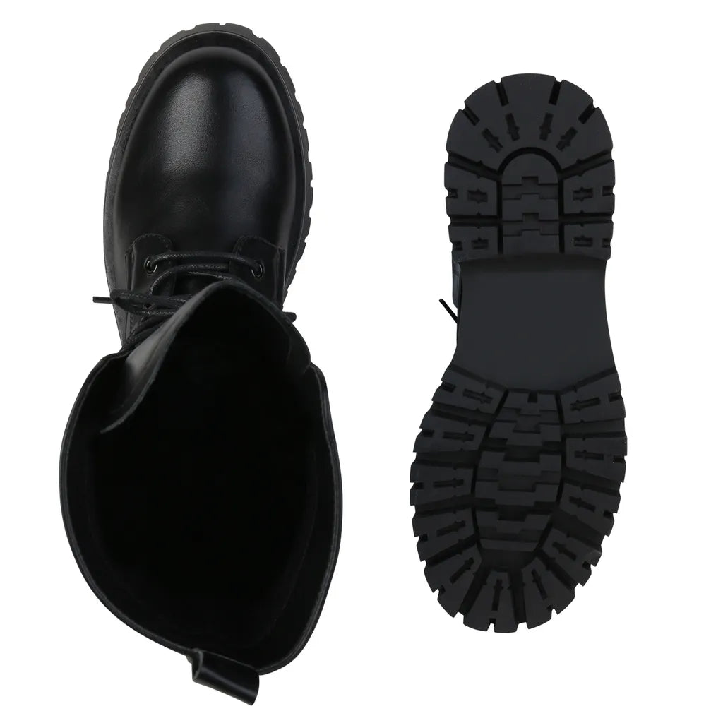 Smile Favorites Veterboots Leatherlook Zwart