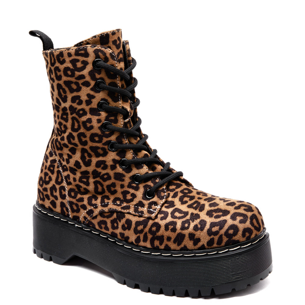 Smile Favorites Veterboots Leopard Plateau