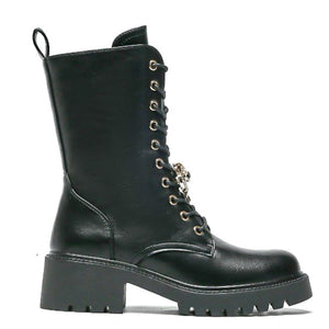 Smile Favorites Veterboots Zwart Broche