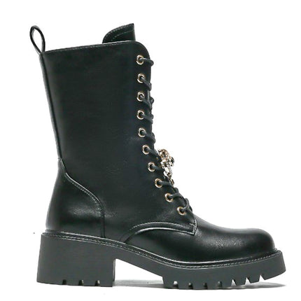 Smile Favorites Veterboots Zwart Broche