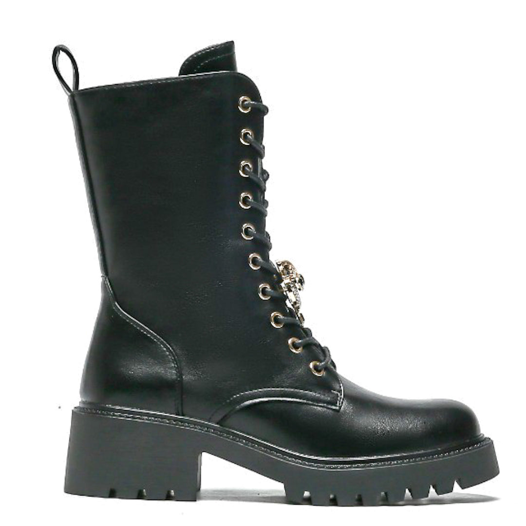 Smile Favorites Veterboots Zwart Broche