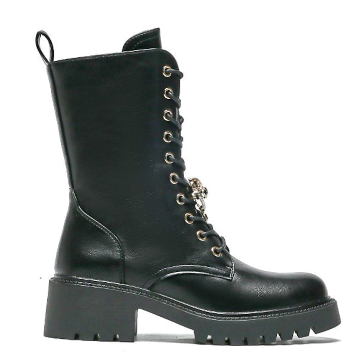 Smile Favorites Veterboots Zwart Broche