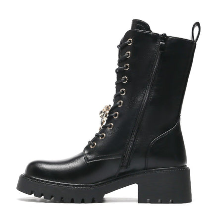 Smile Favorites Veterboots Zwart Broche