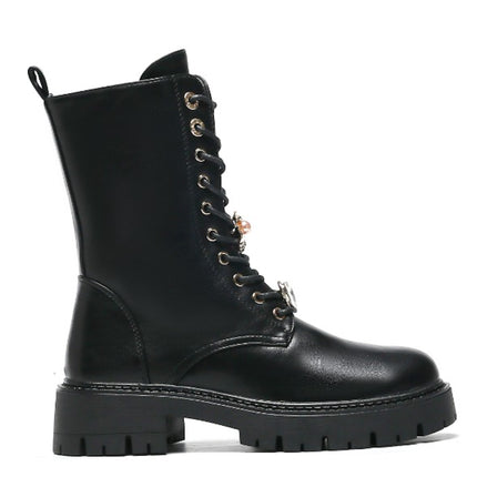 Smile Favorites Veterboots Zwart Broches