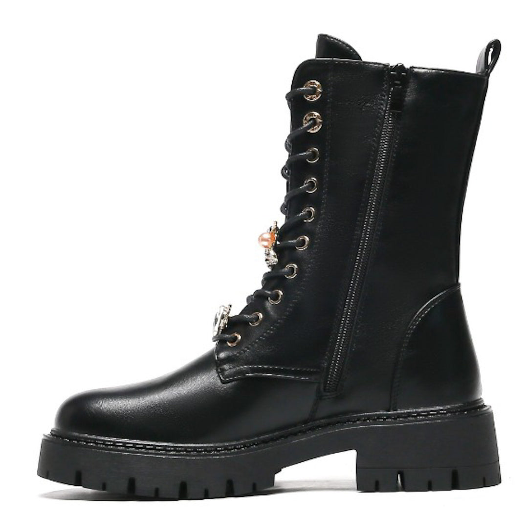 Smile Favorites Veterboots Zwart Broches