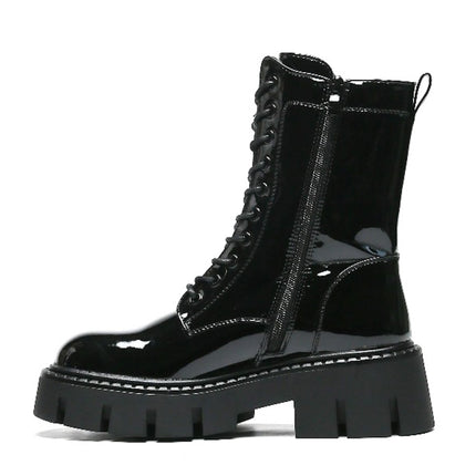 Smile Favorites Veterboots Zwart lak BB Gesp