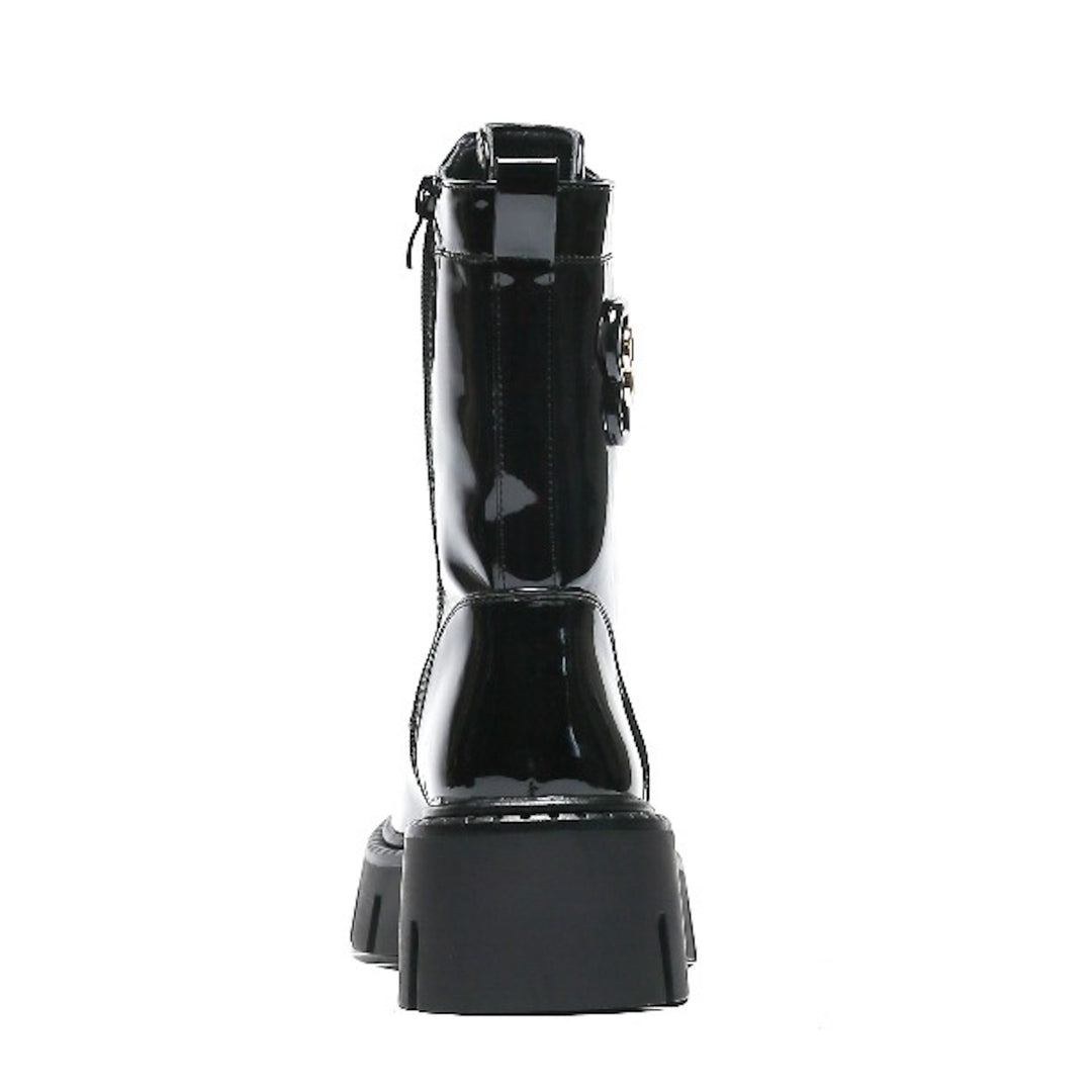 Smile Favorites Veterboots Zwart lak BB Gesp