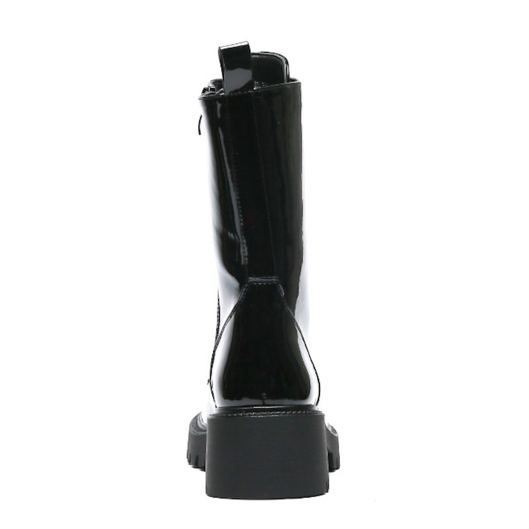 Smile Favorites Veterboots Zwart Lak Broche