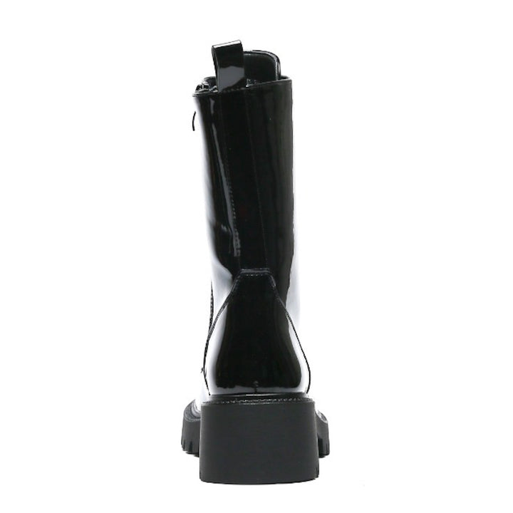 Smile Favorites Veterboots Zwart Lak Broche