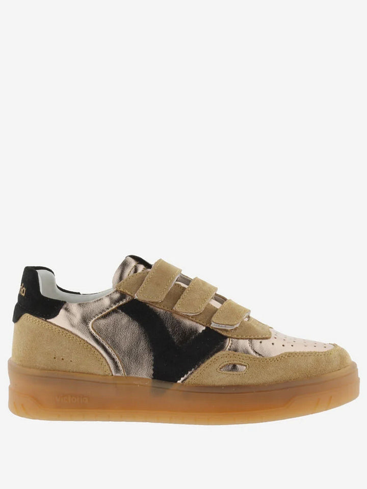VICTORIA Sneakers Bronze Metalic Split Leather