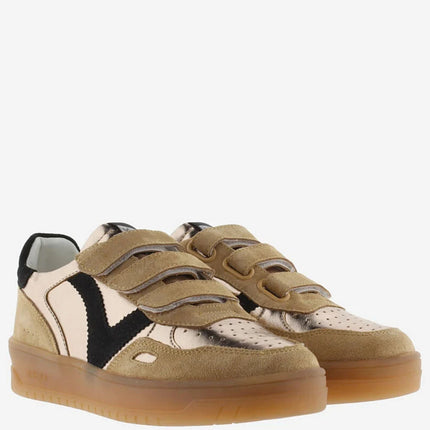 VICTORIA Sneakers Bronze Metalic Split Leather