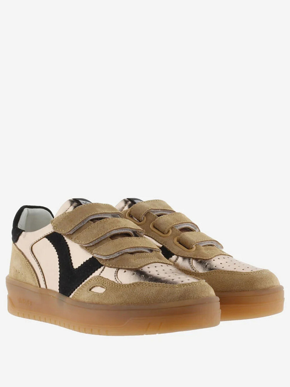 VICTORIA Sneakers Bronze Metalic Split Leather