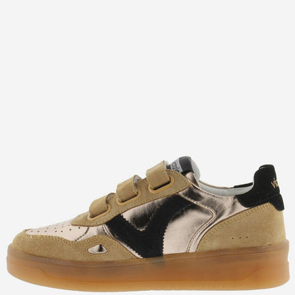 VICTORIA Sneakers Bronze Metalic Split Leather