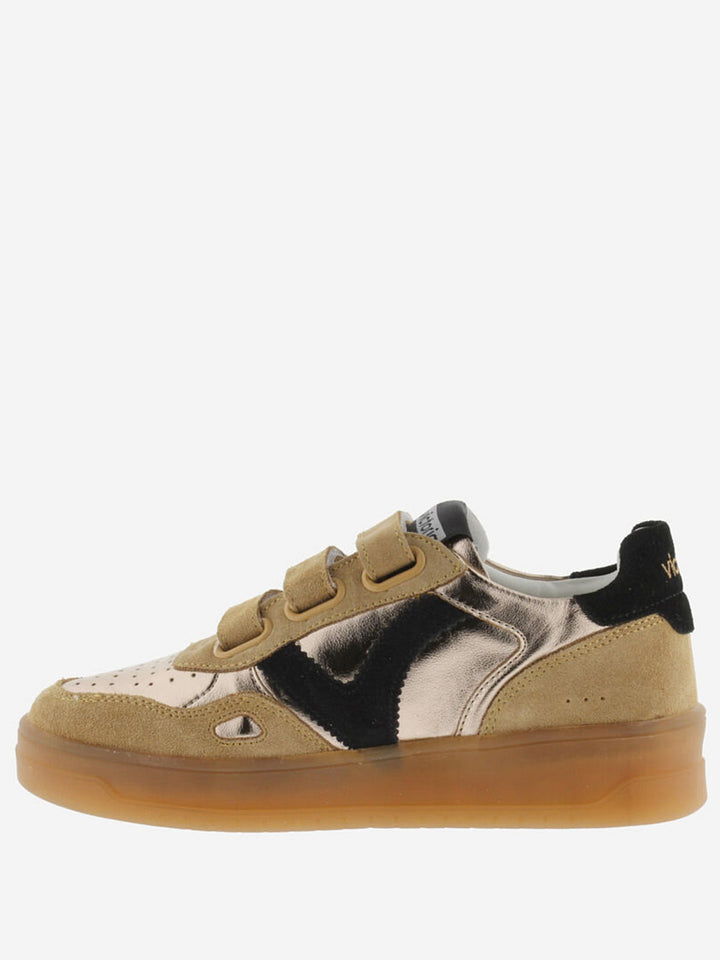 VICTORIA Sneakers Bronze Metalic Split Leather