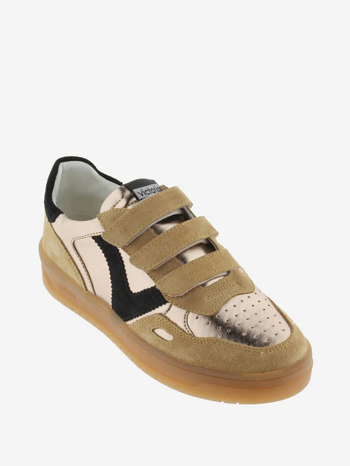 VICTORIA Sneakers Bronze Metalic Split Leather