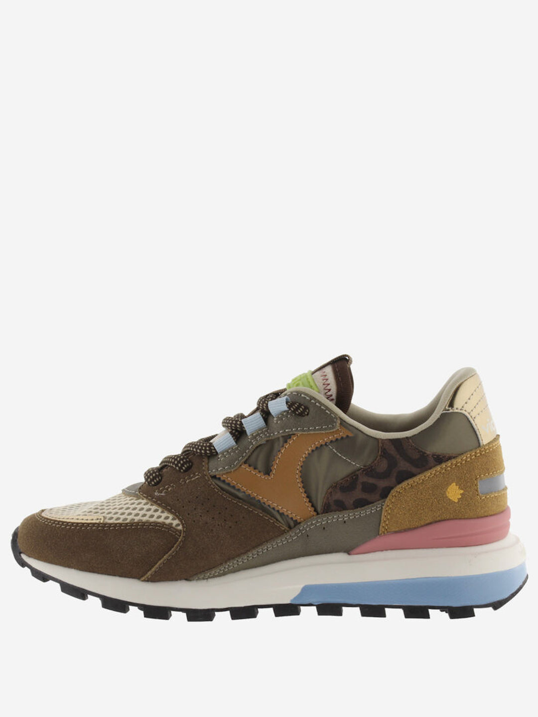 VICTORIA Sneakers Bruin Luna Nylon Split Leather