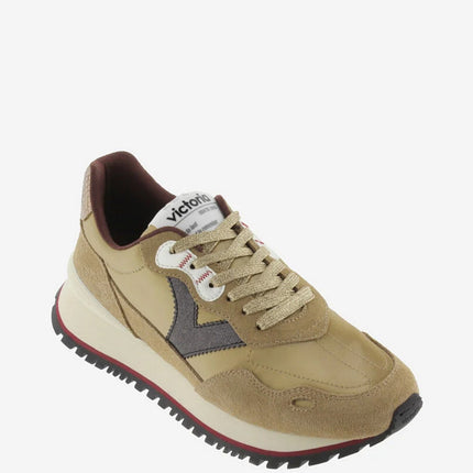 VICTORIA Sneakers Bruin Viento Split Leather