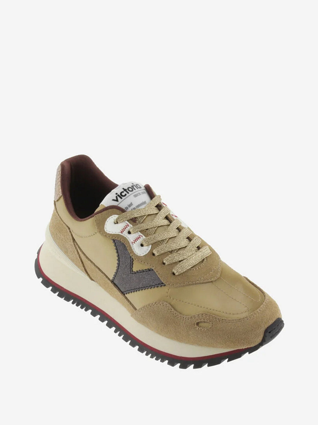 VICTORIA Sneakers Bruin Viento Split Leather