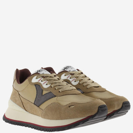 VICTORIA Sneakers Bruin Viento Split Leather