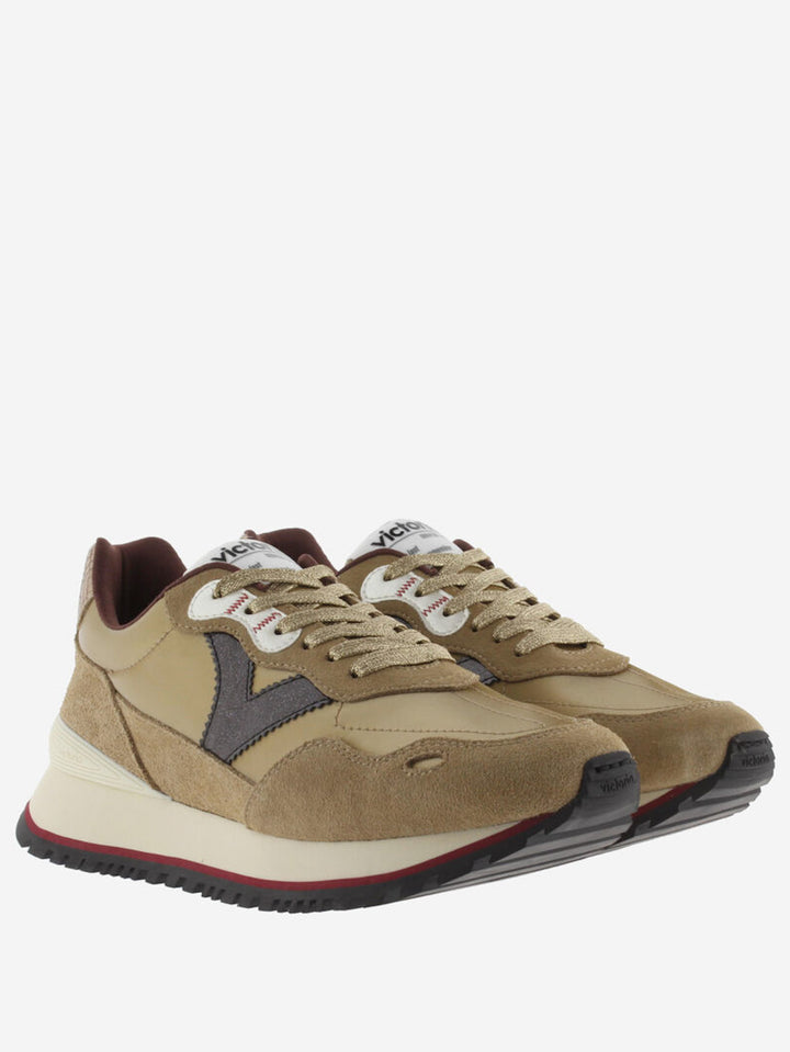 VICTORIA Sneakers Bruin Viento Split Leather