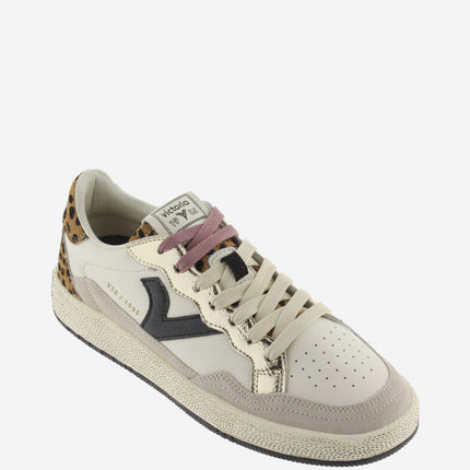 VICTORIA Sneakers Creme Smash Animal Print