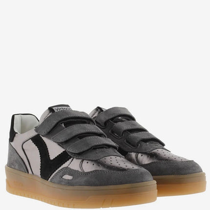VICTORIA Sneakers Grijs Metalic Split Leather