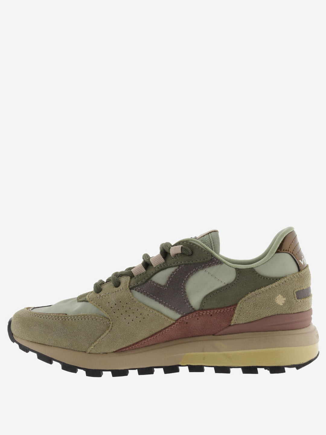 VICTORIA Sneakers Groen Luna Nylon Split Leather