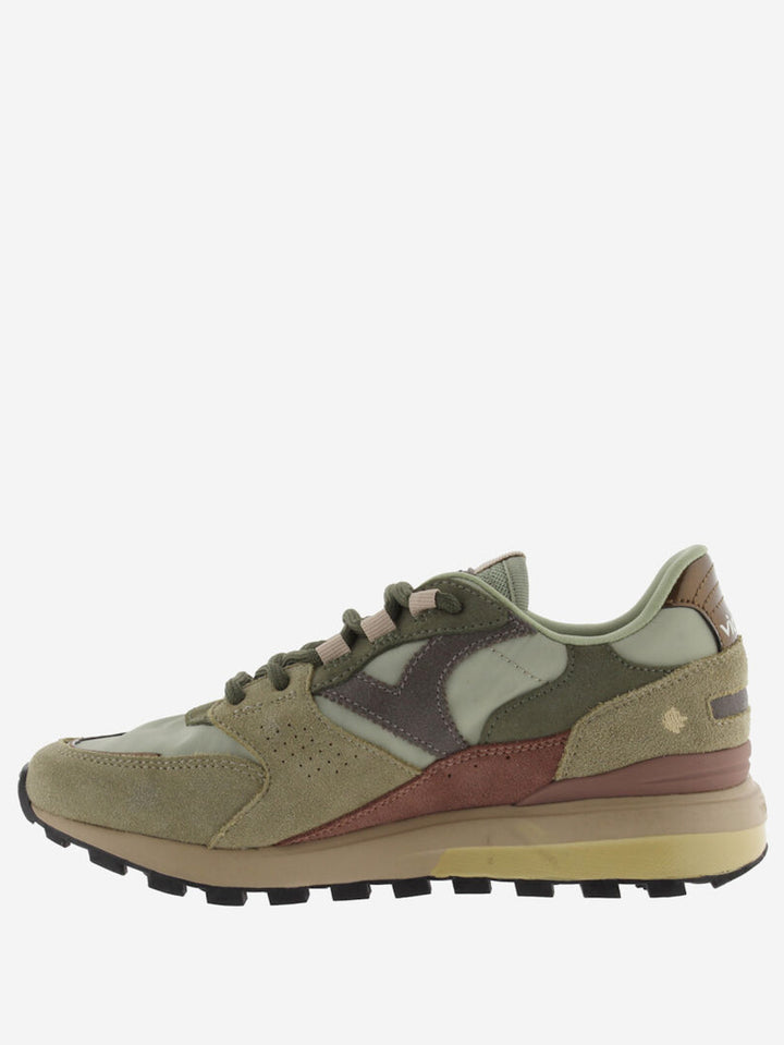 VICTORIA Sneakers Groen Luna Nylon Split Leather