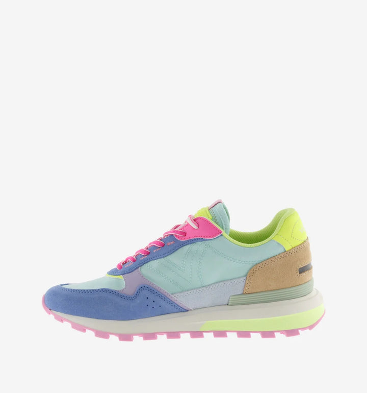 VICTORIA Sneakers Luna Nylon Multicolor Split Leather