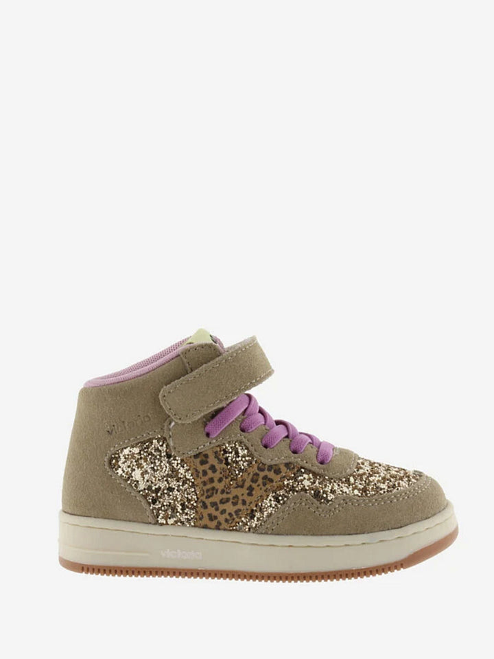 VICTORIA Sneakers Meisjes Beige Strap Leopard Glitter