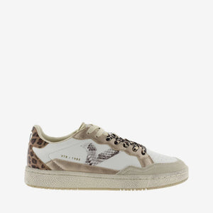 VICTORIA Sneakers White Smash Leopard mix